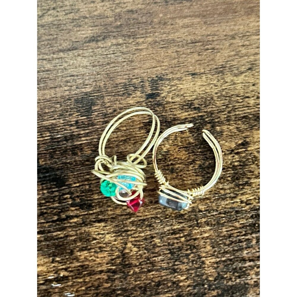 Handmade Wire Stone Rings - Picture 2 of 6